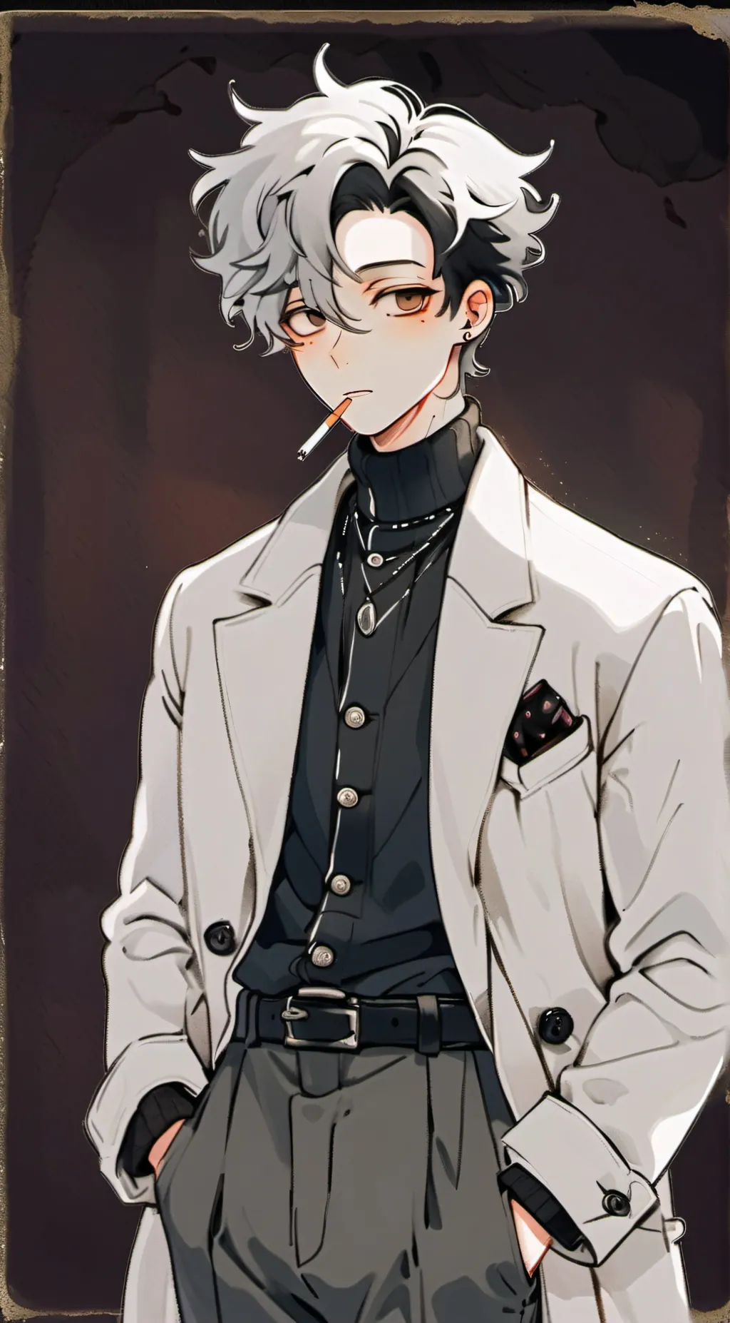 ai character: Stone background