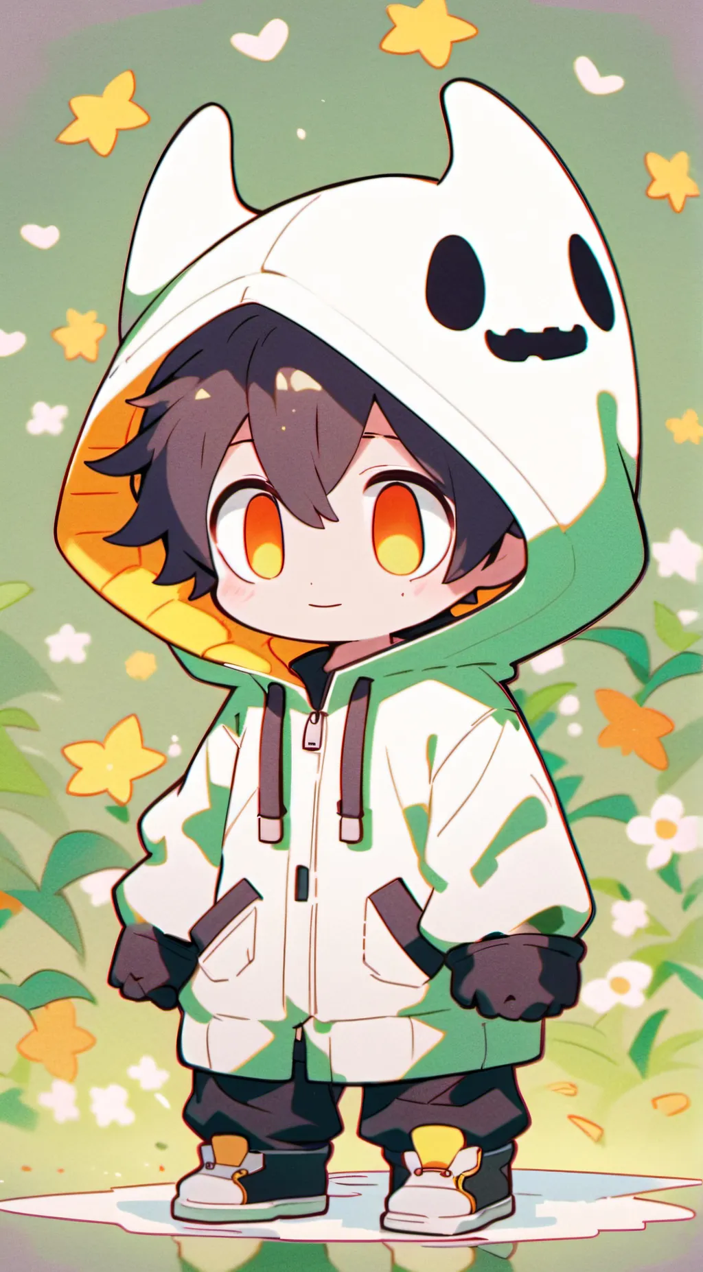 ai character: minty background