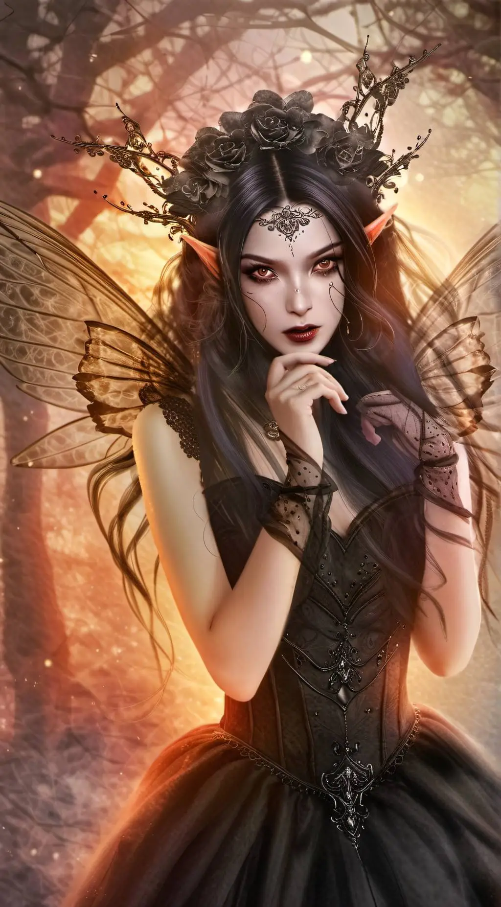 ai character: Nixyeia Darksong background