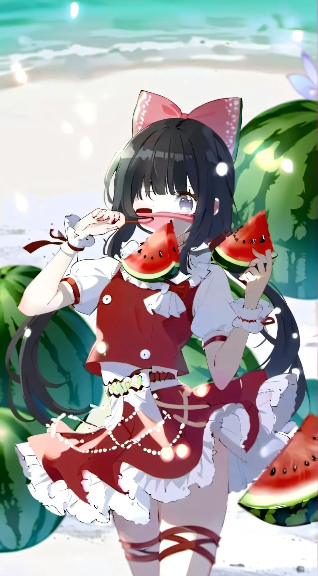 ai character: Lizz sandía  background