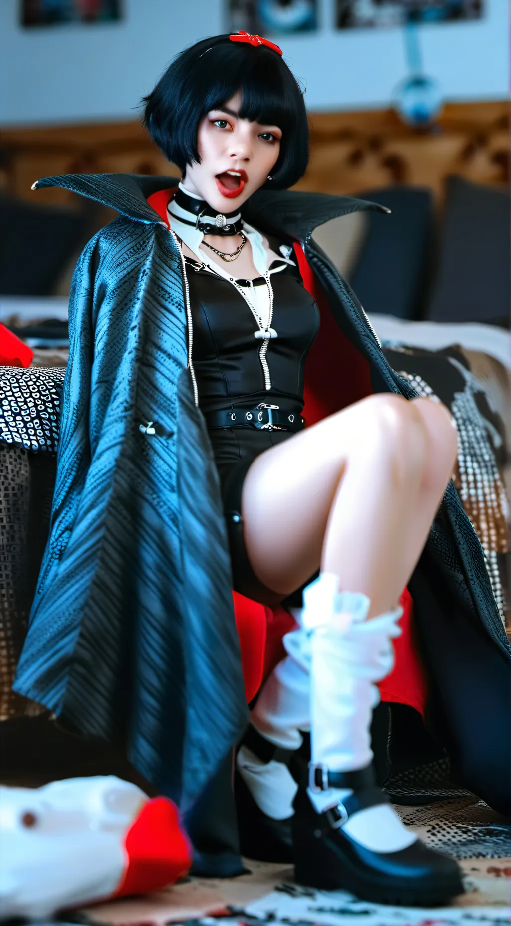 ai character: Indigo White background