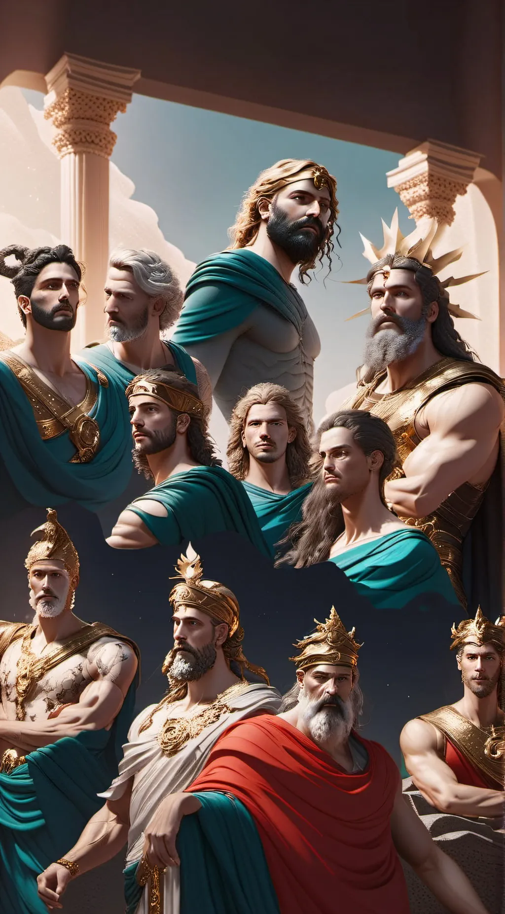 ai character: Fortnite Greekgods background