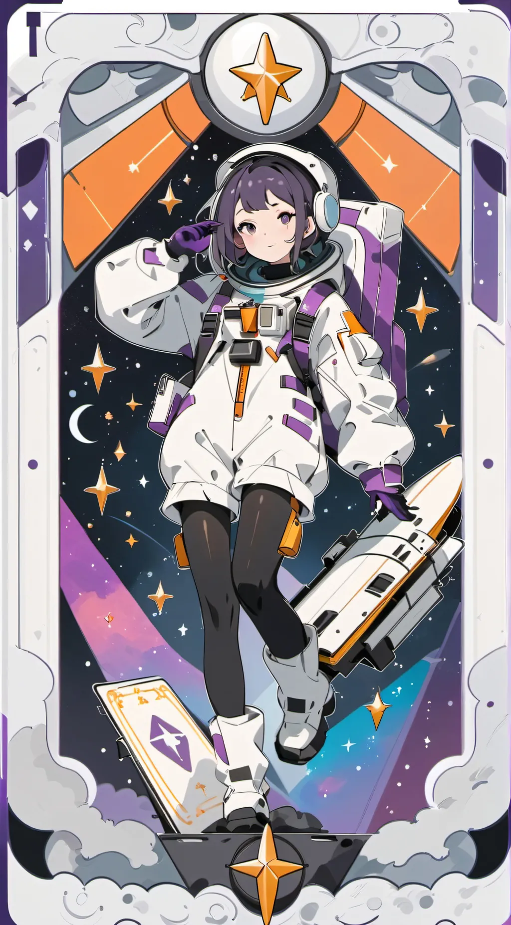 ai character: Purple Crewmate background