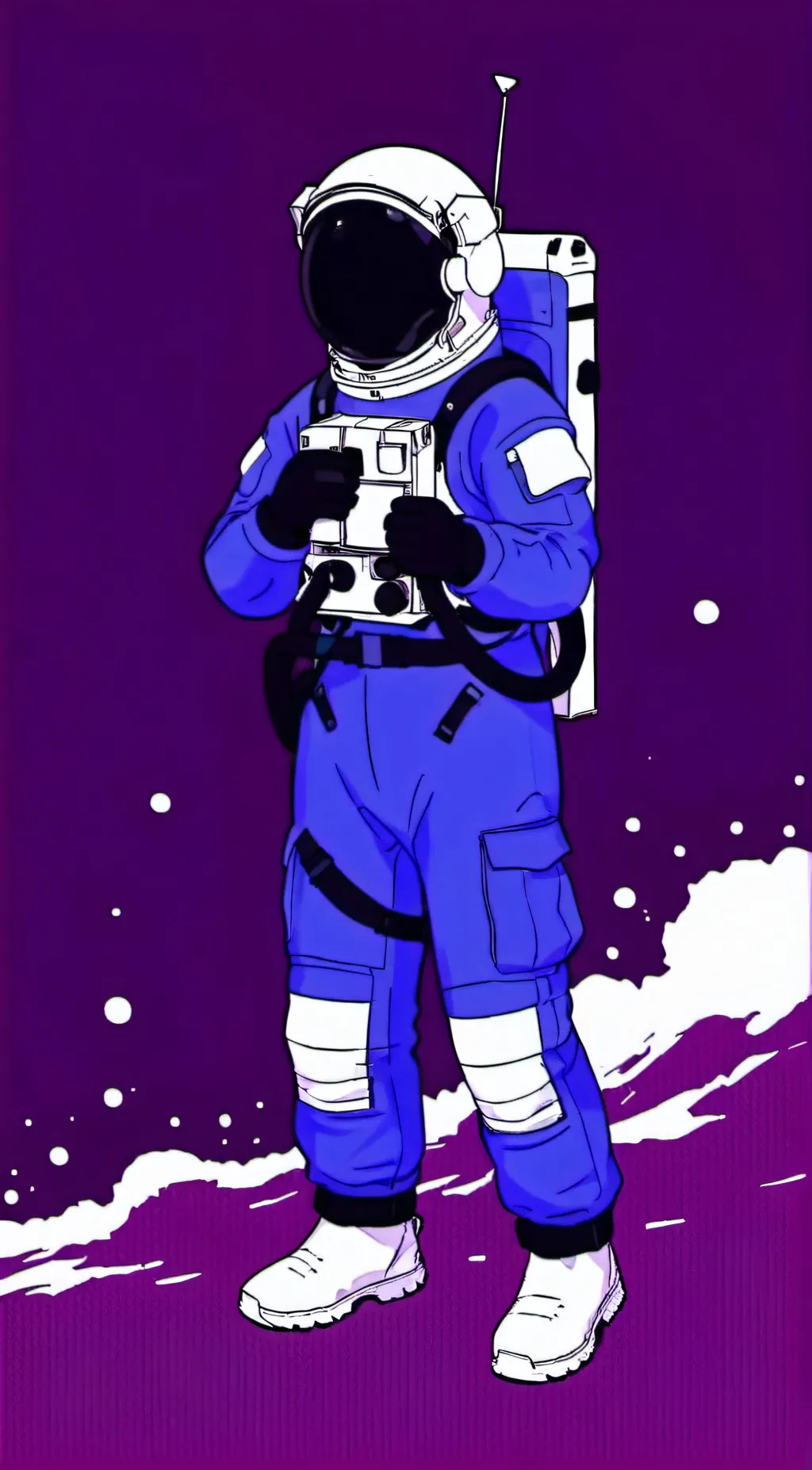 ai character: Purple (AMONG US)  background