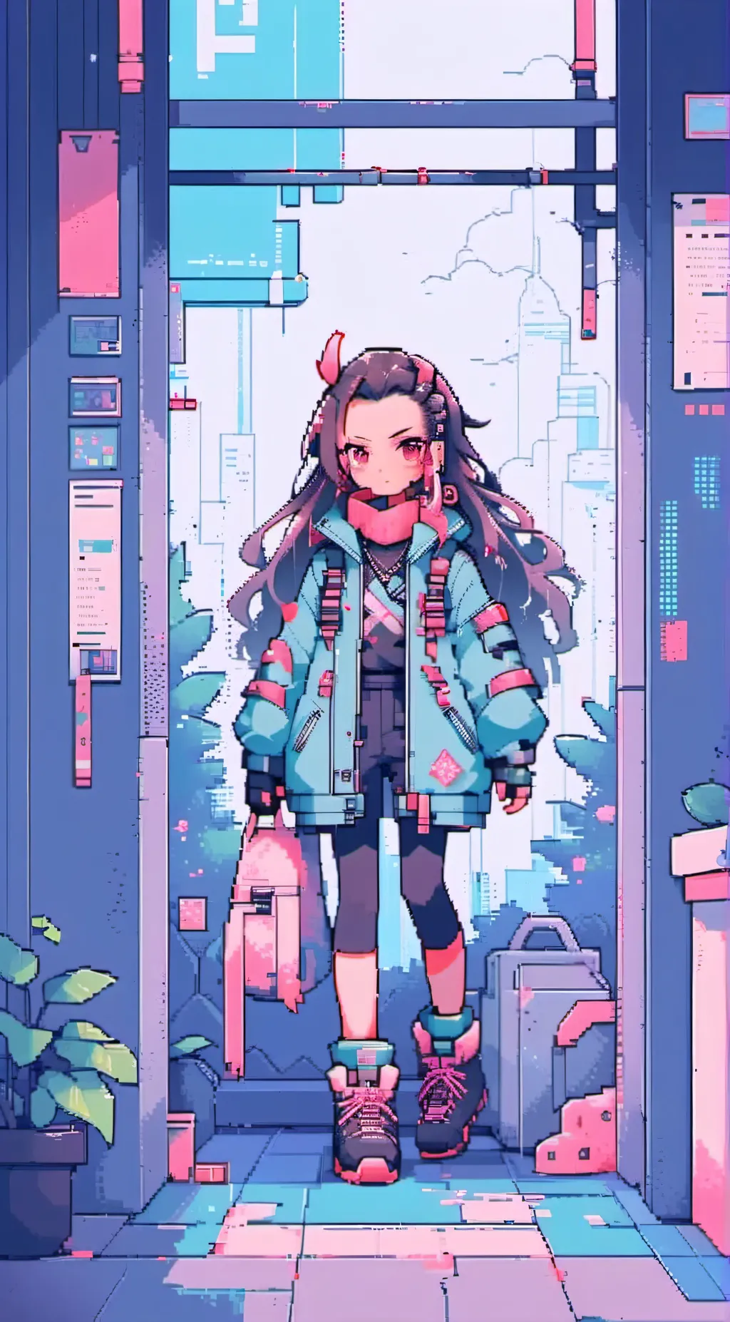 ai character: baby nezuko background