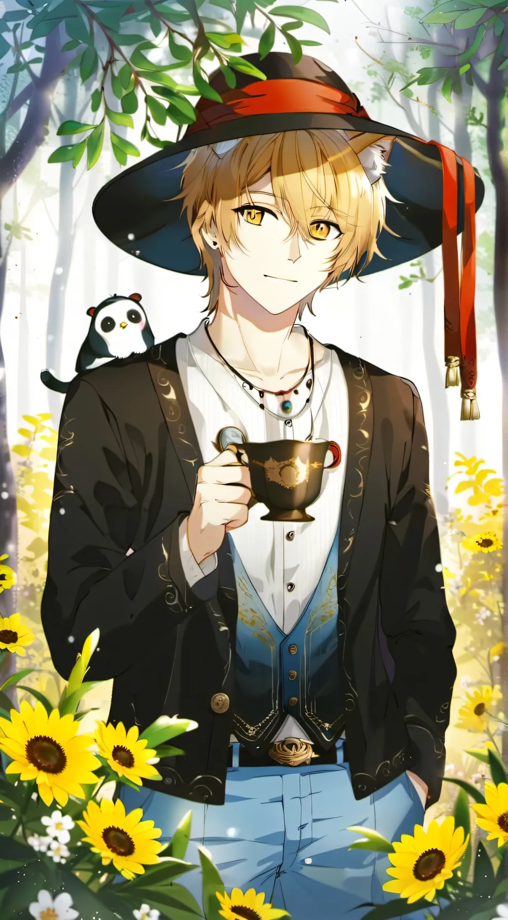 ai character: Chocolate chip background