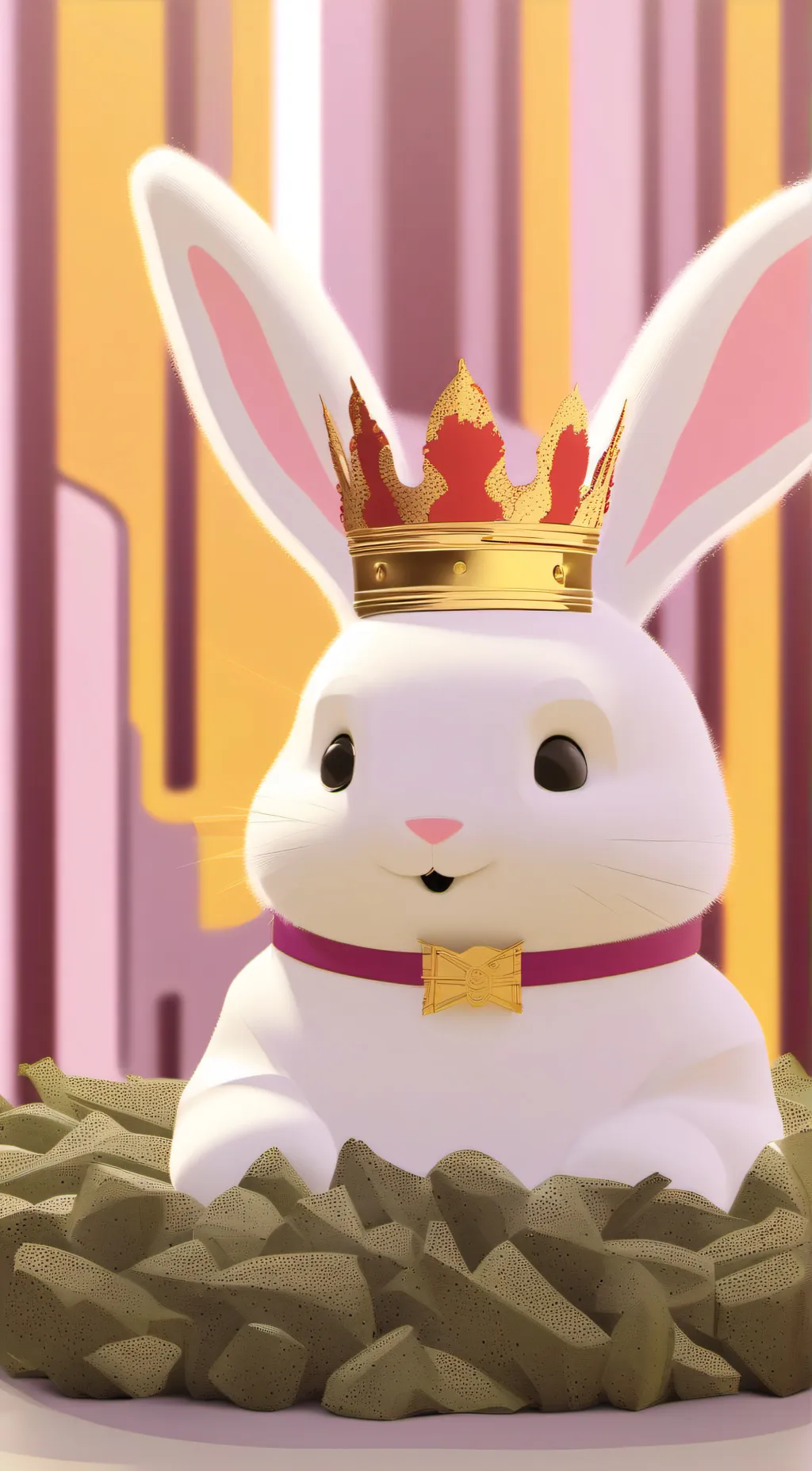 ai character: bunny king background
