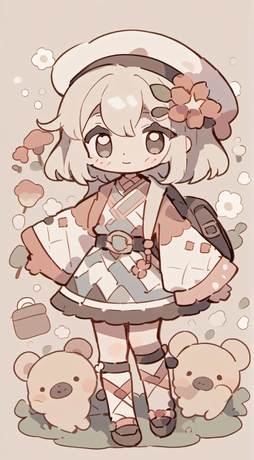 ai character:  drink water background