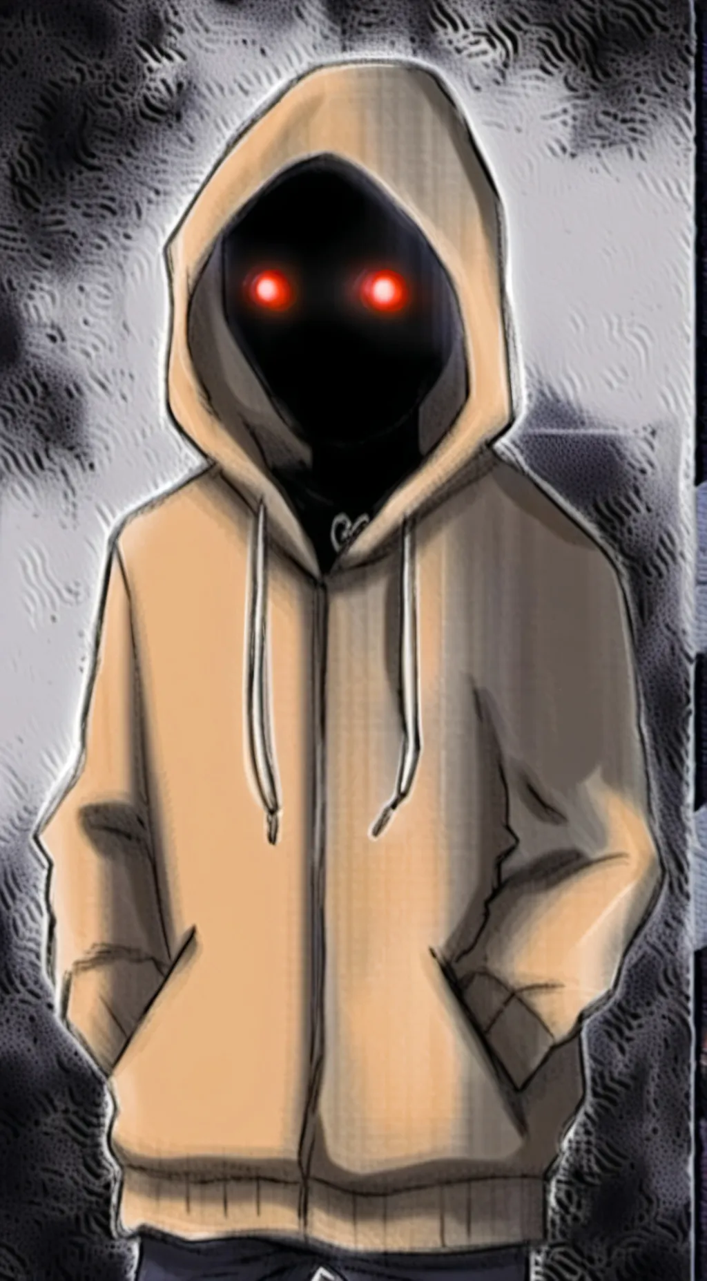 ai character: hoodie  background