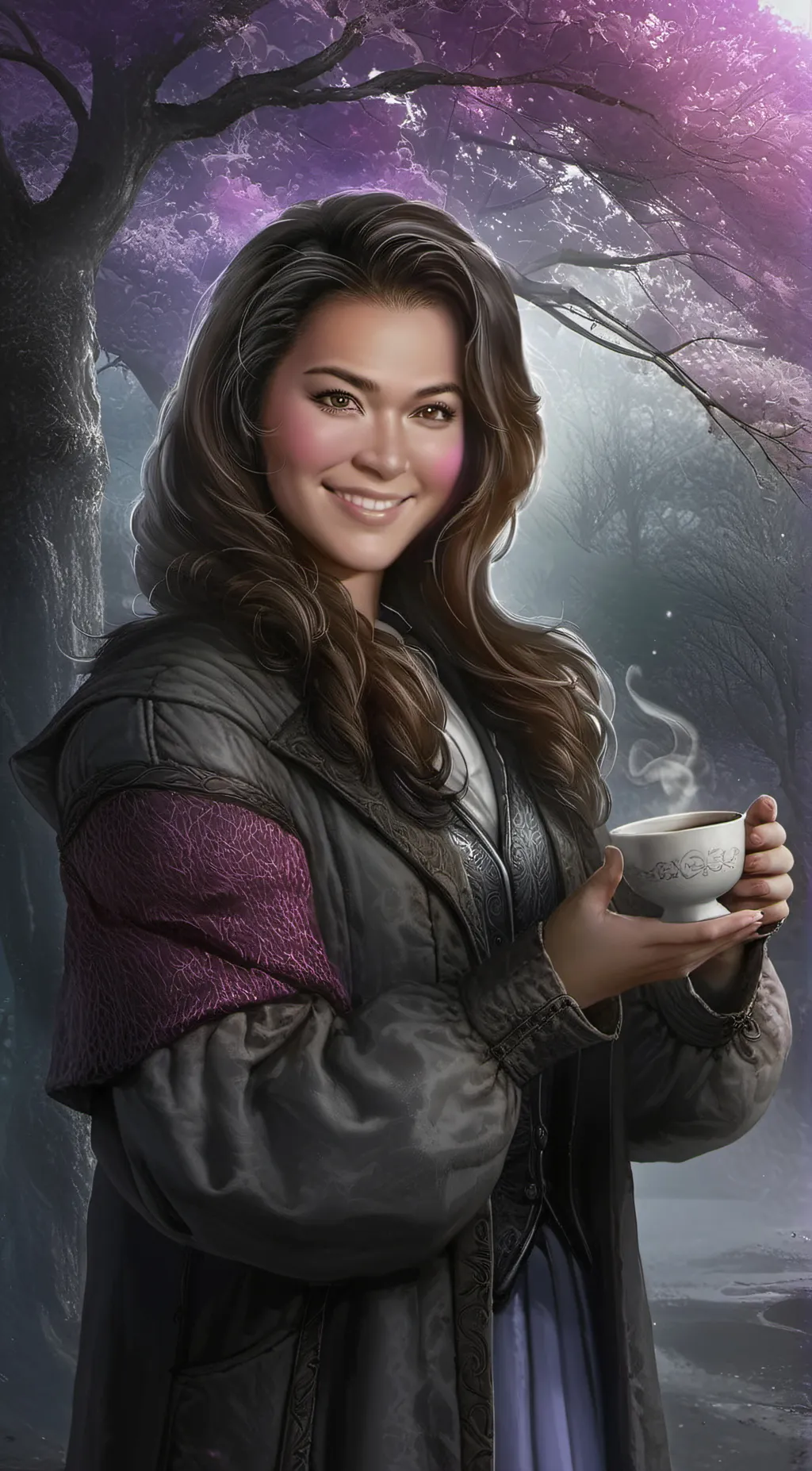 ai character: 🇺🇸🏡👰🏻‍♀️. background