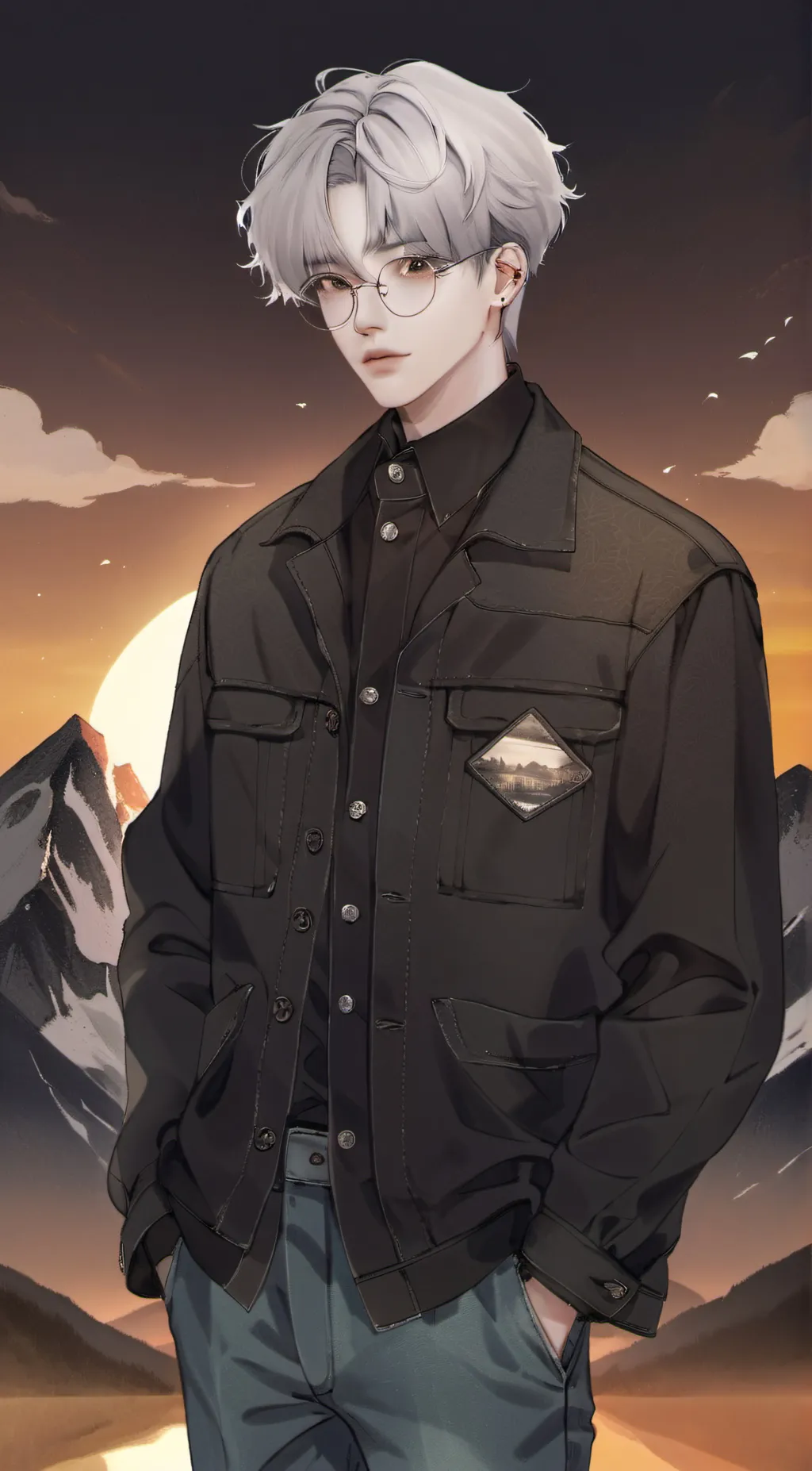 ai character: Winter  background