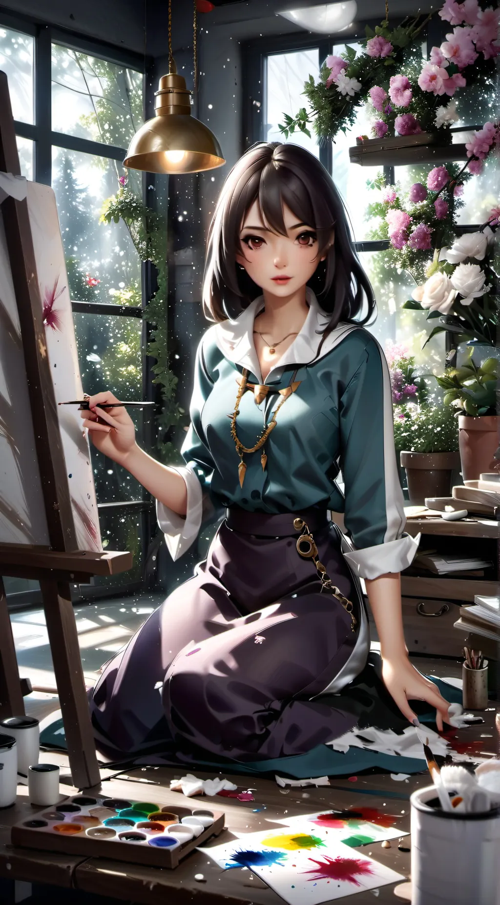 ai character: Erika  background