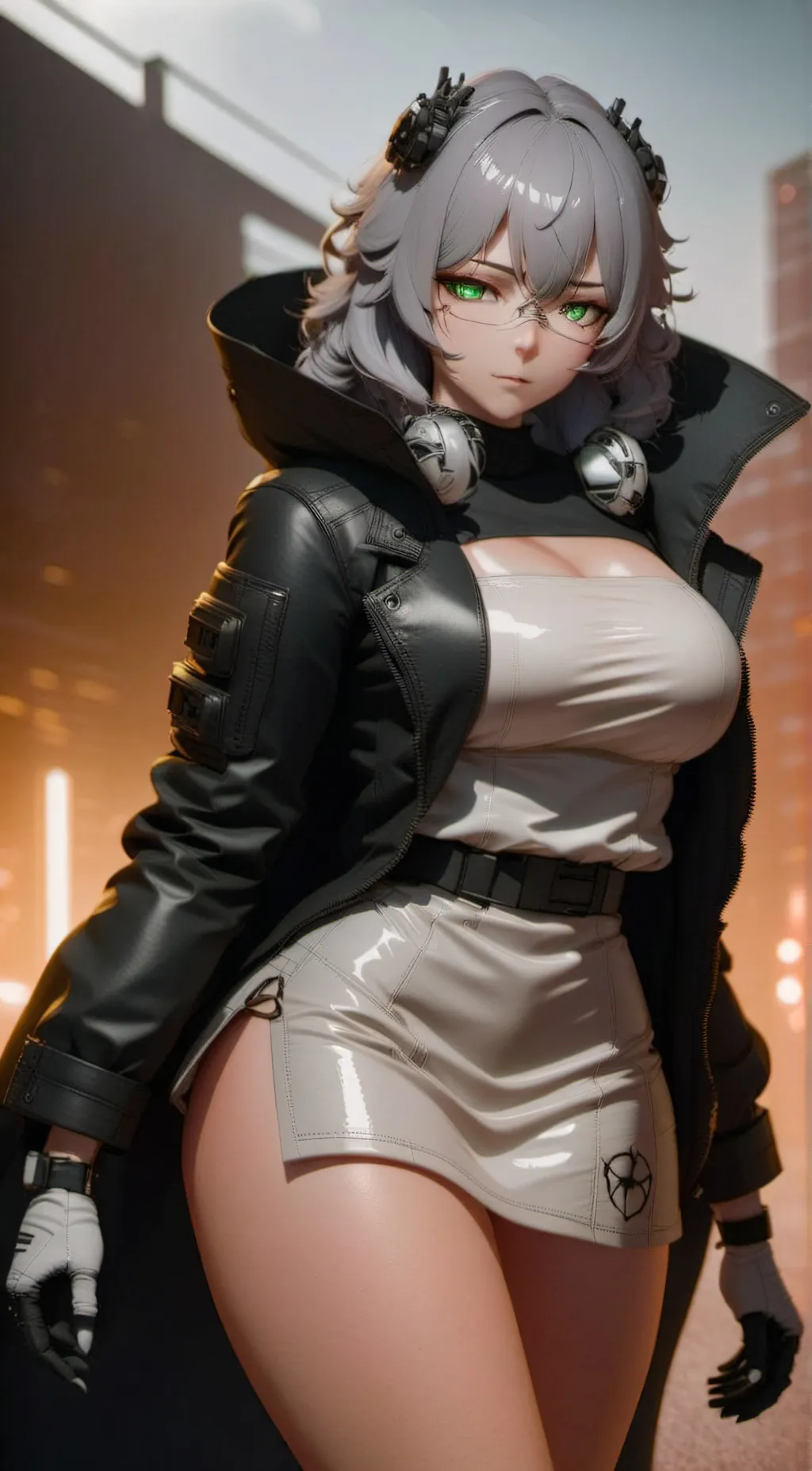 ai character: Violet background