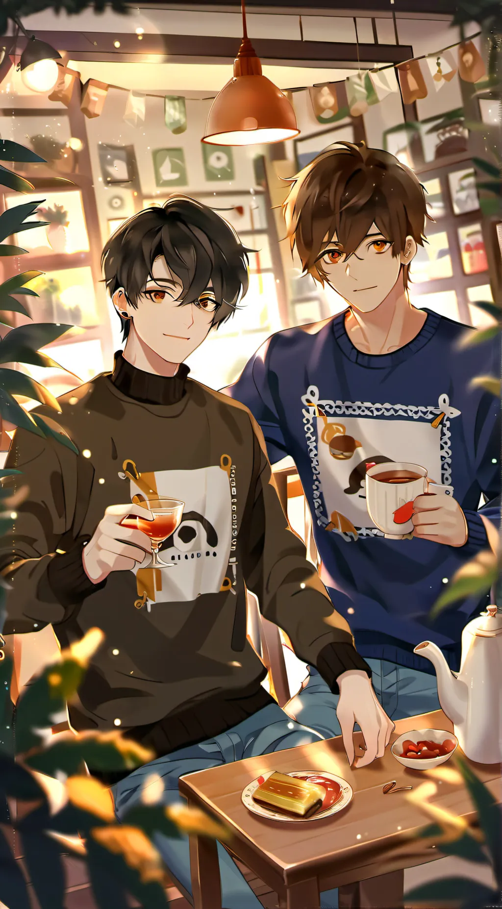 ai character: Wilbur & Quackity♡ background