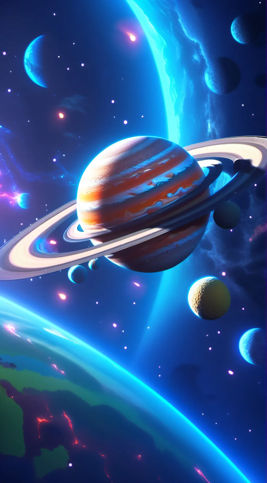 ai character: Saturn background