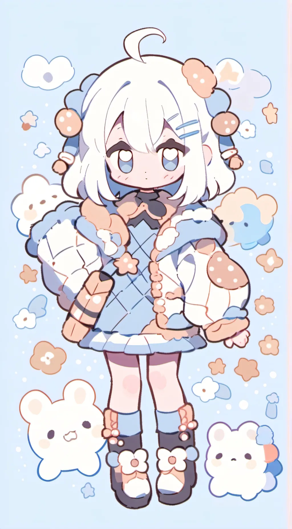 ai character: bluemelly background