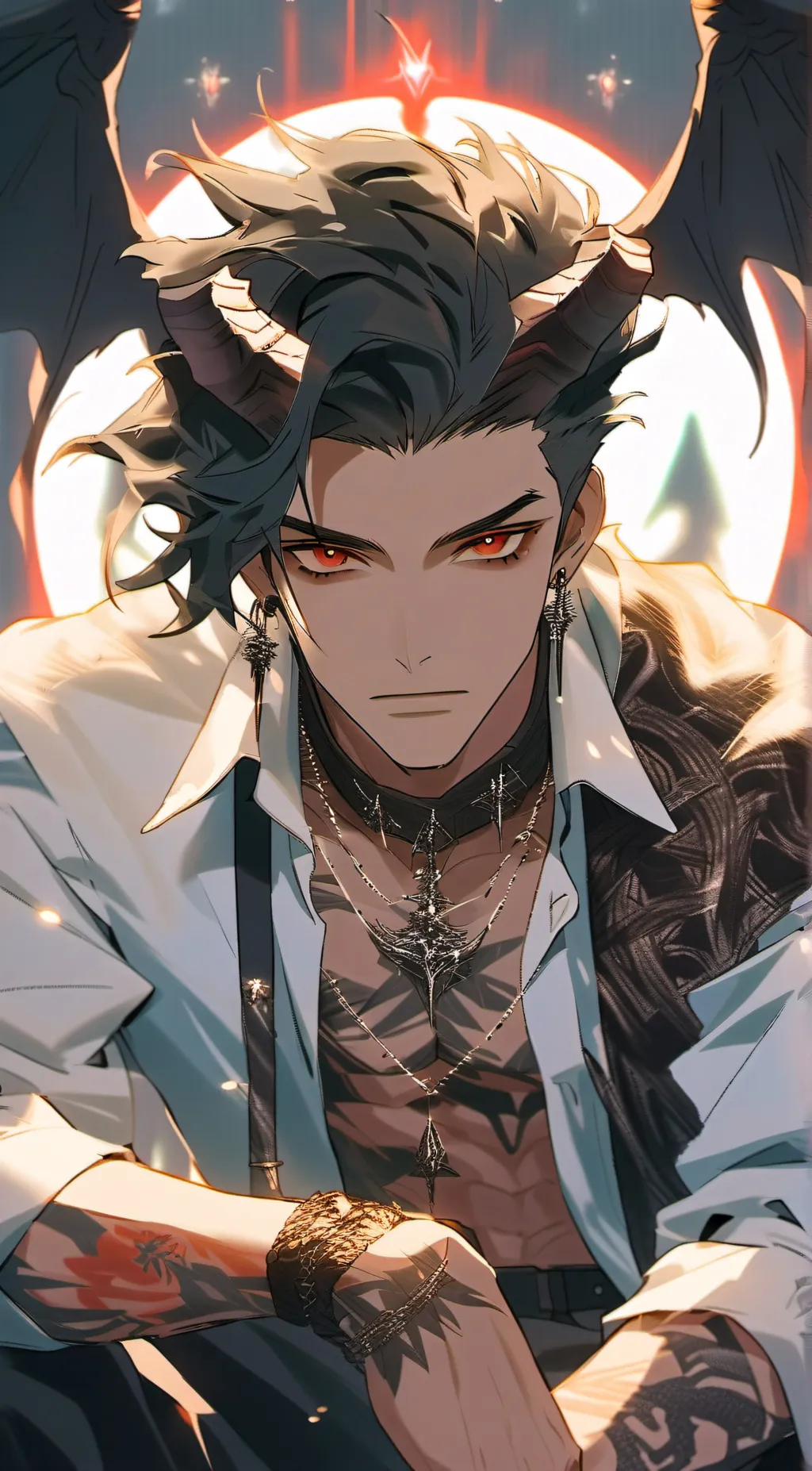 ai character: Demon God😈 background