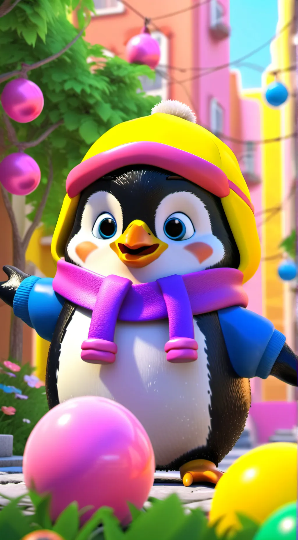 ai character: Poor pinguin background