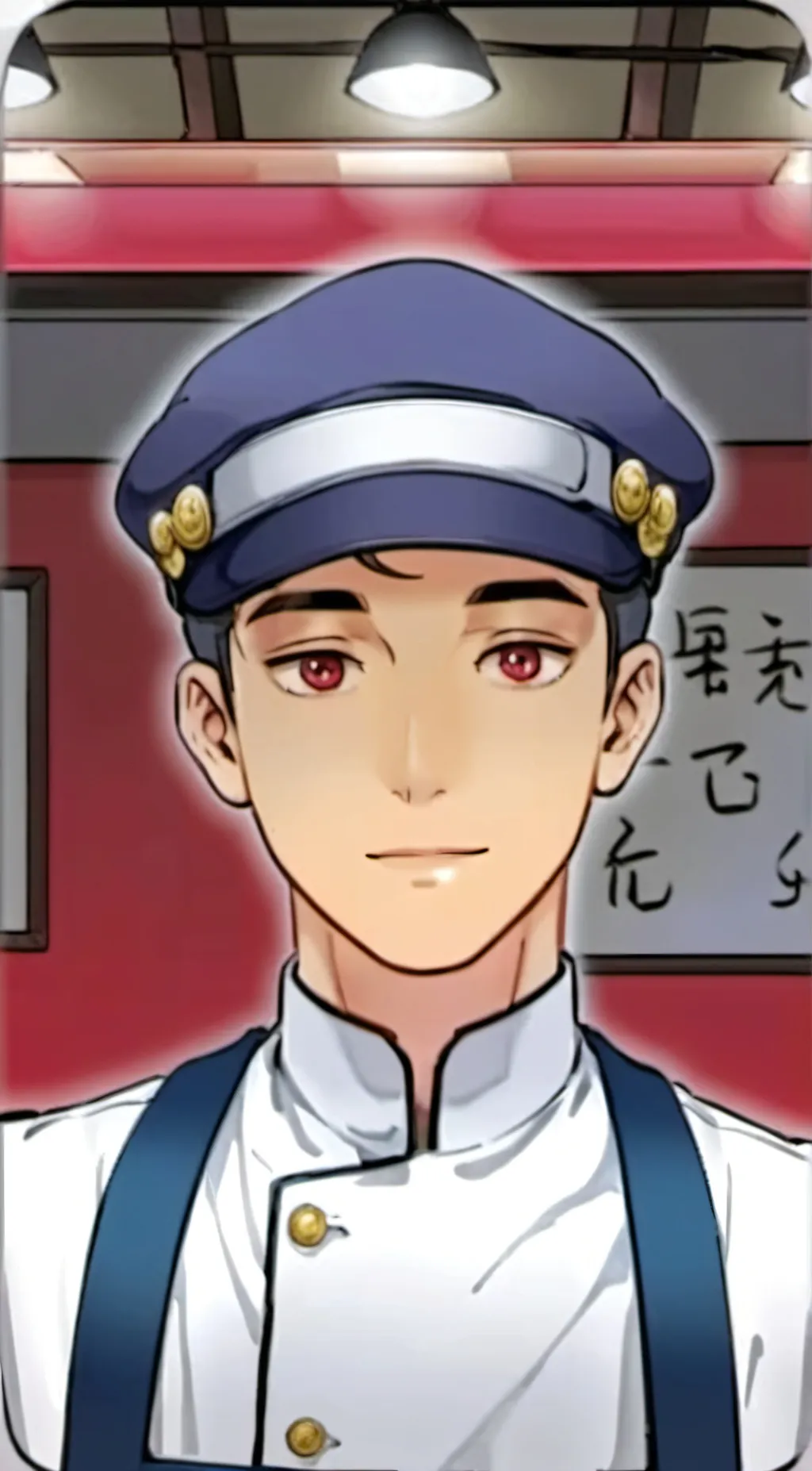 ai character: milk man Francis  background