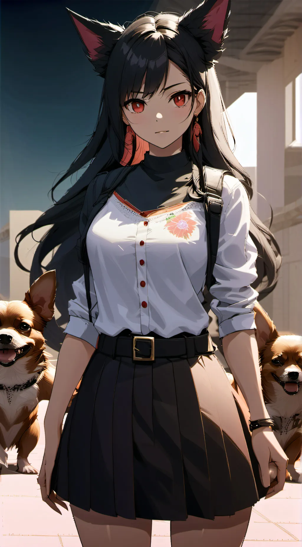 ai character: Ashley  background