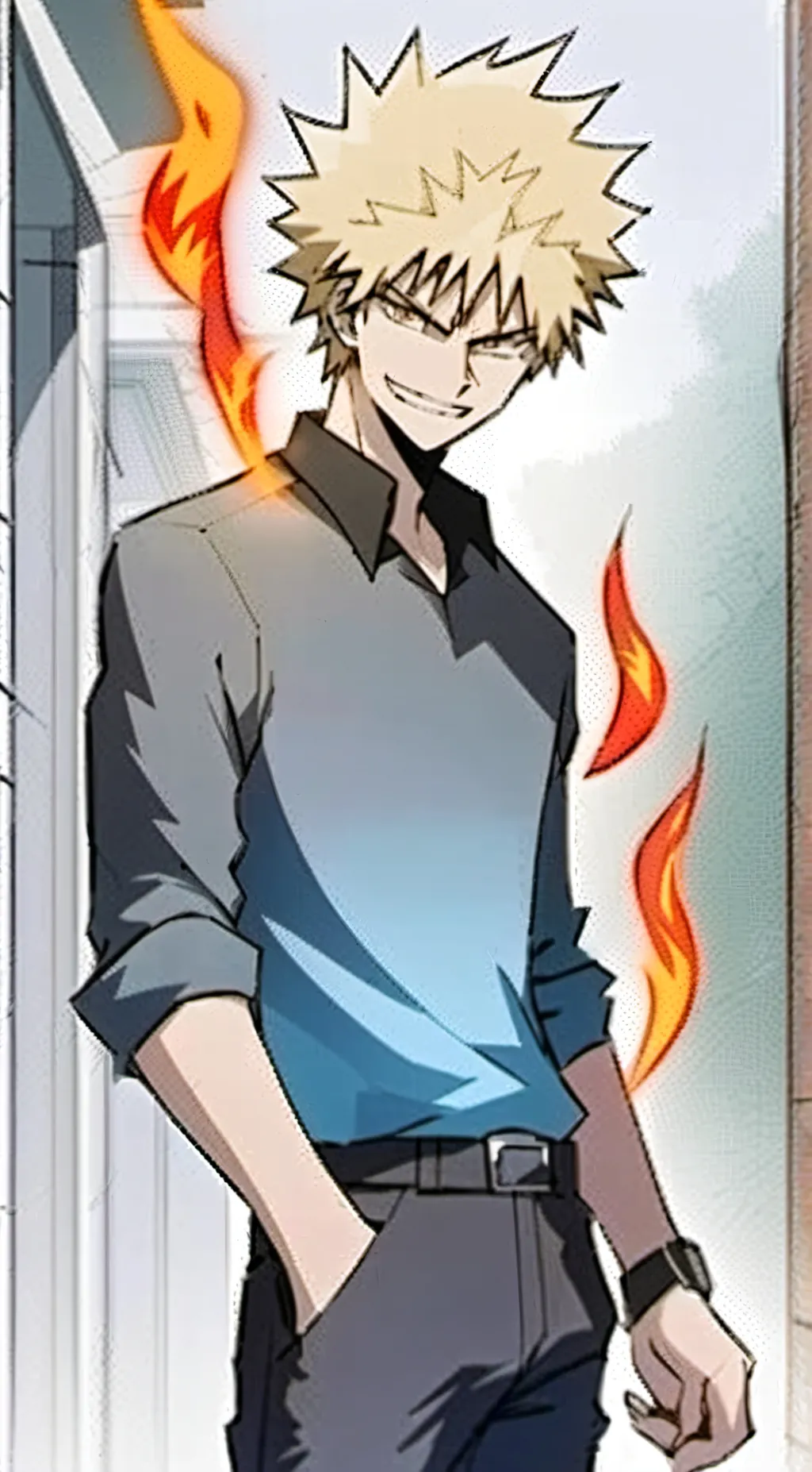 ai character: 💥 Bakugo💥 background