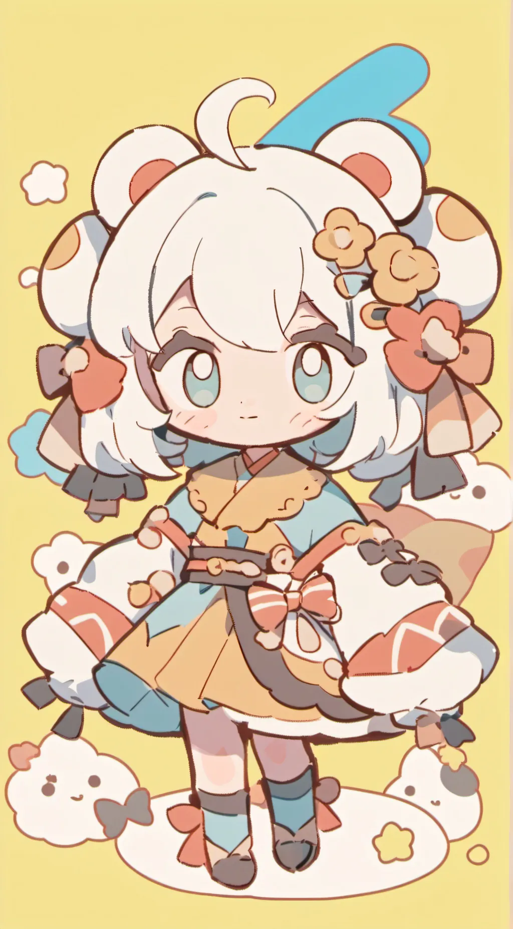 ai character: orangemelly background