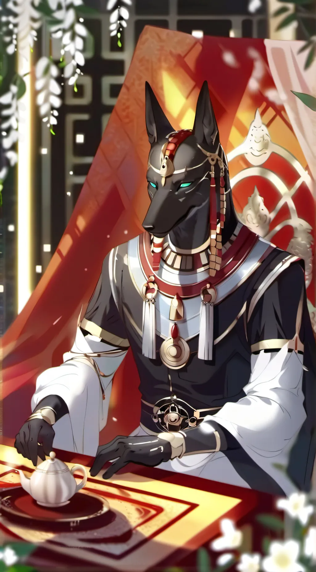 ai character: Anubis background
