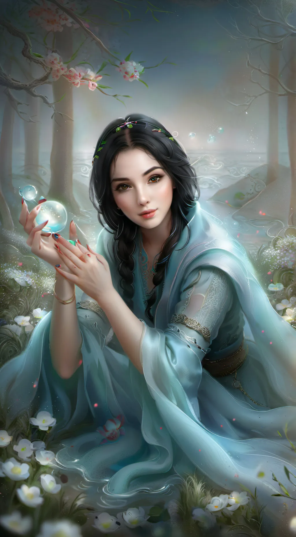 ai character: dahlia background