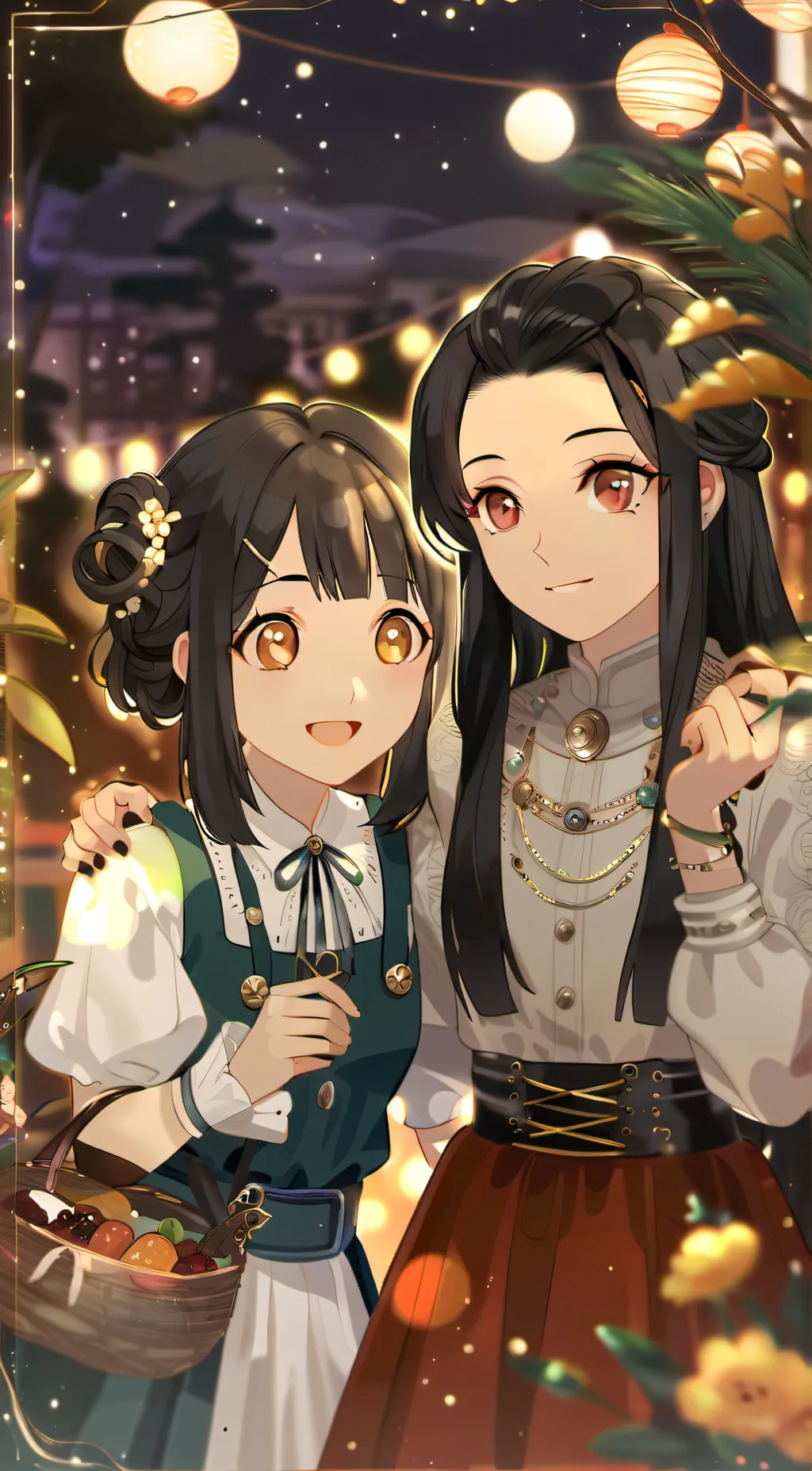 ai character: diane and violett background