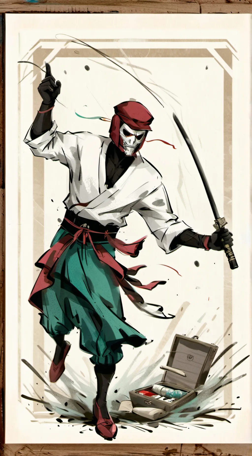 ai character: dark speaker man  background