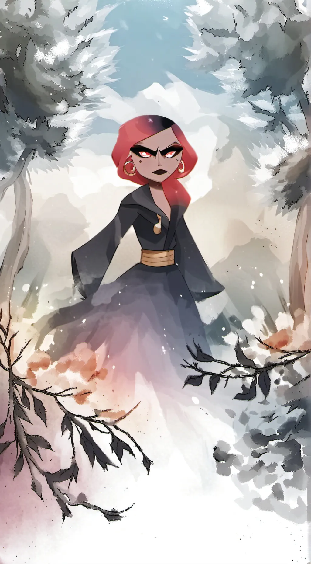 ai character: vellvet background