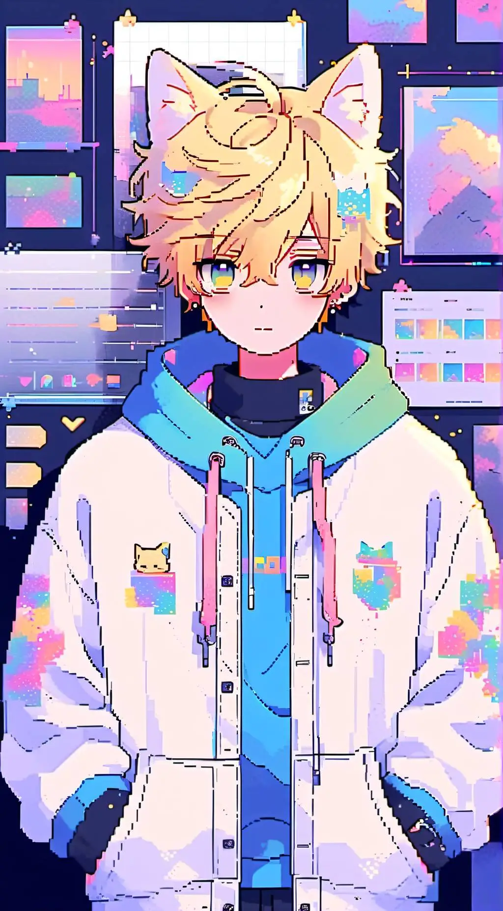 ai character: MHA X Leo background