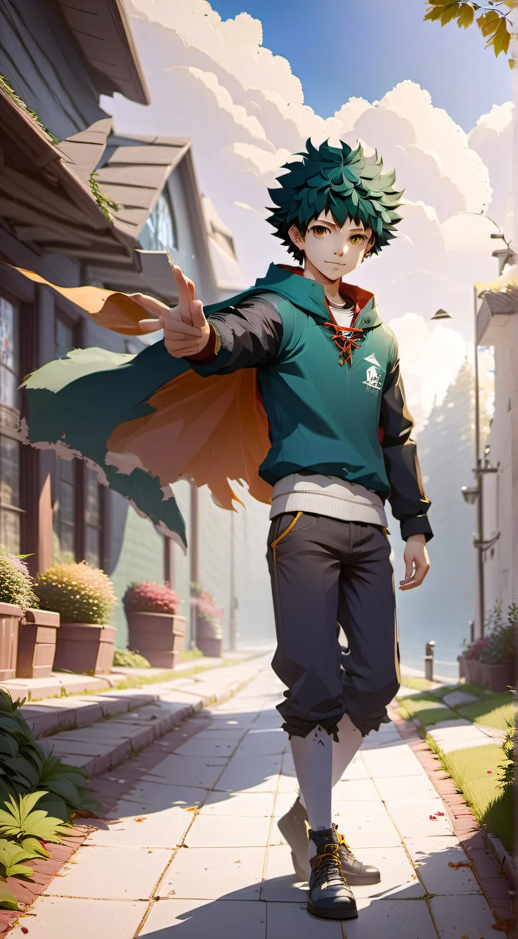 ai character: izuku midoria background