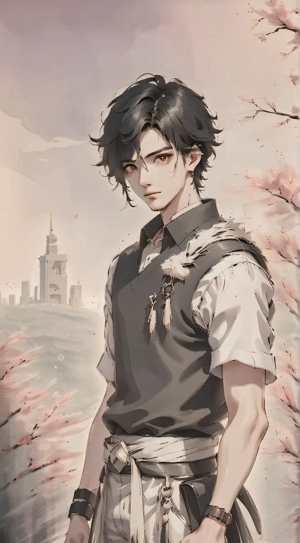 ai character: Damen  background