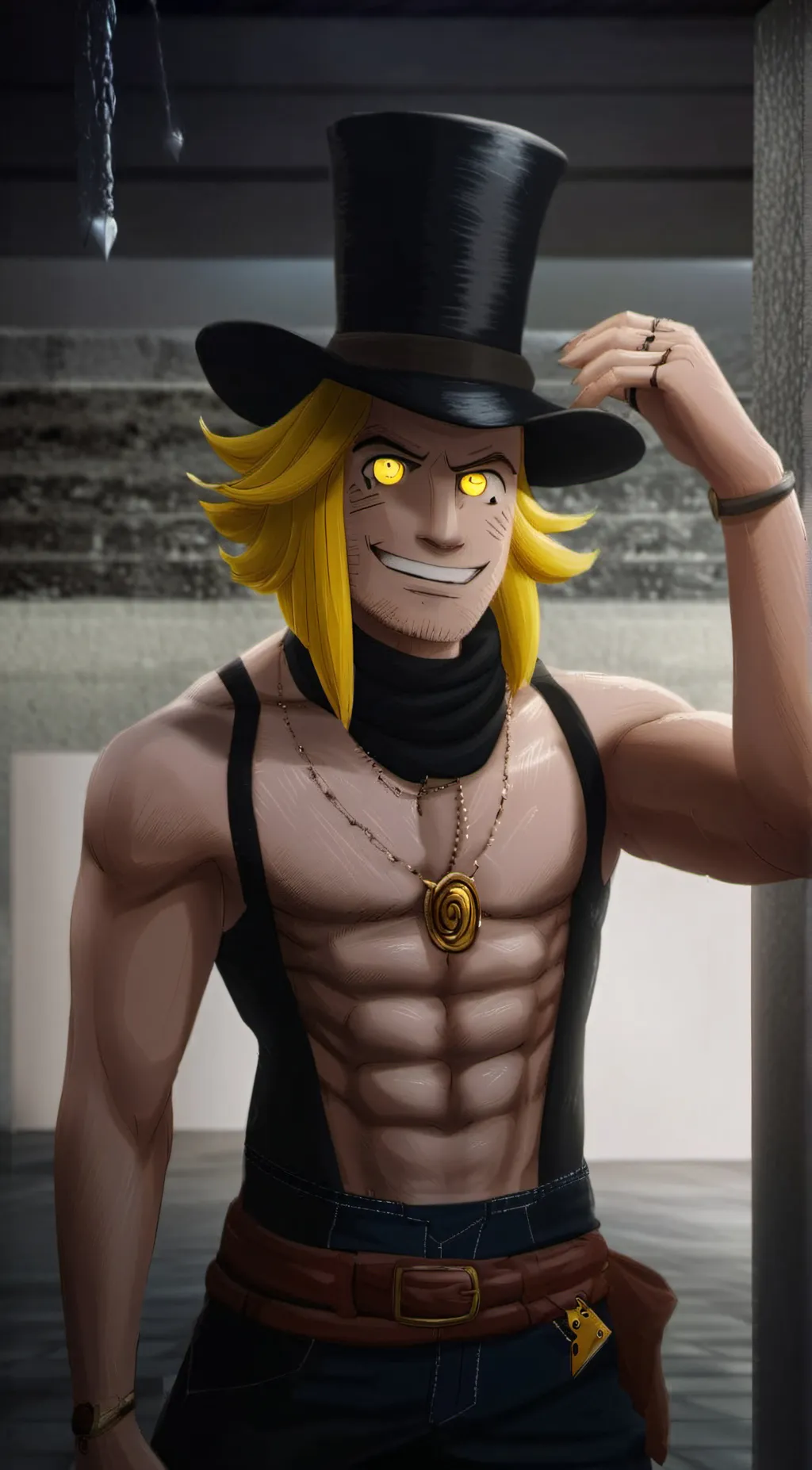 ai character: Bill Cipher  background