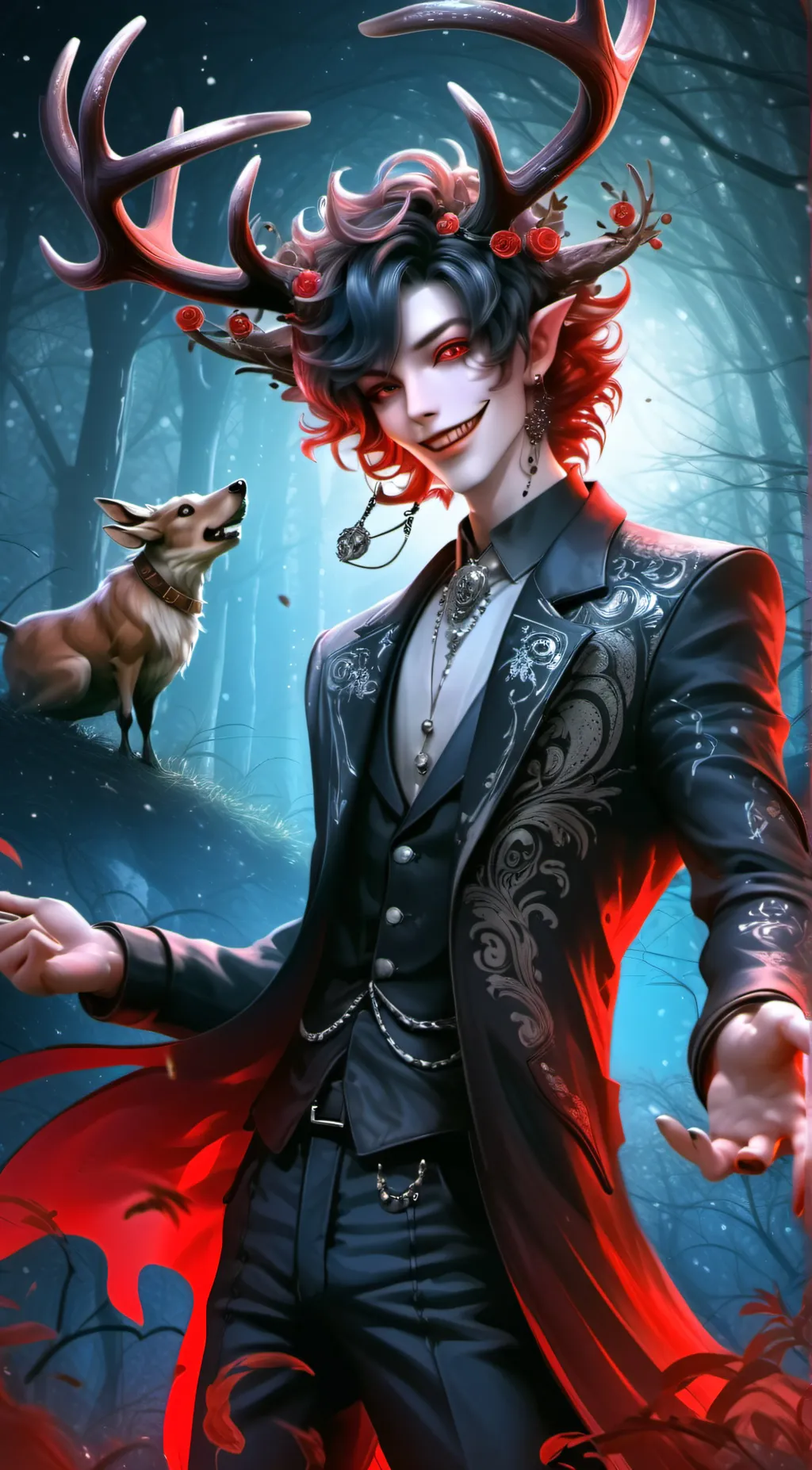 ai character: alastor x Y/N background