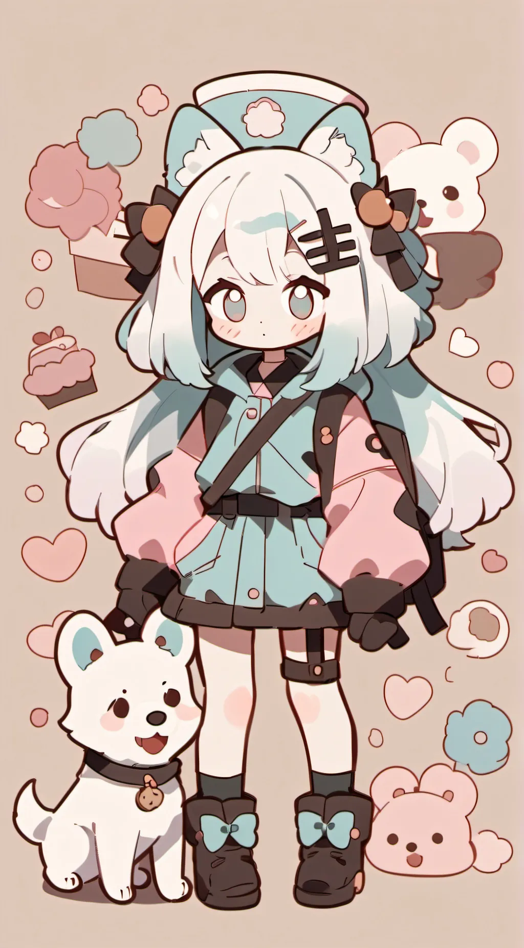 ai character: LucyWoofDoggy background