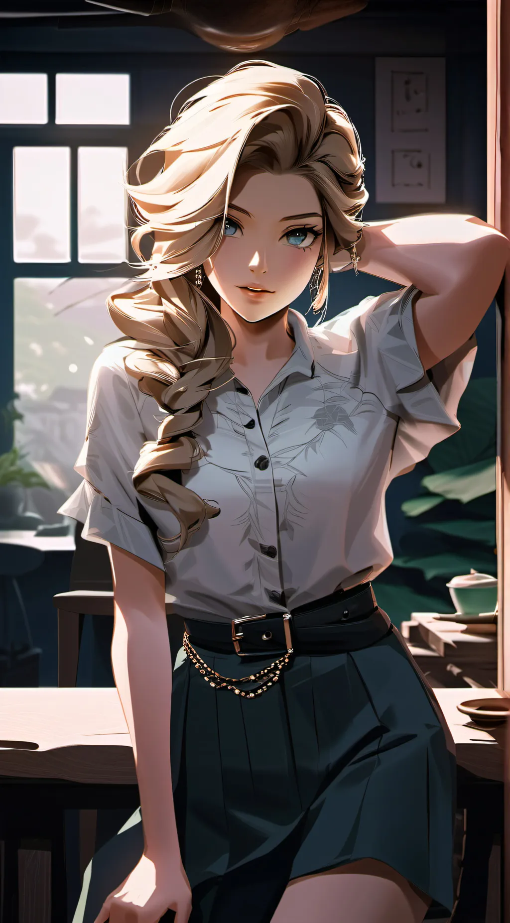 ai character: Zoey  background