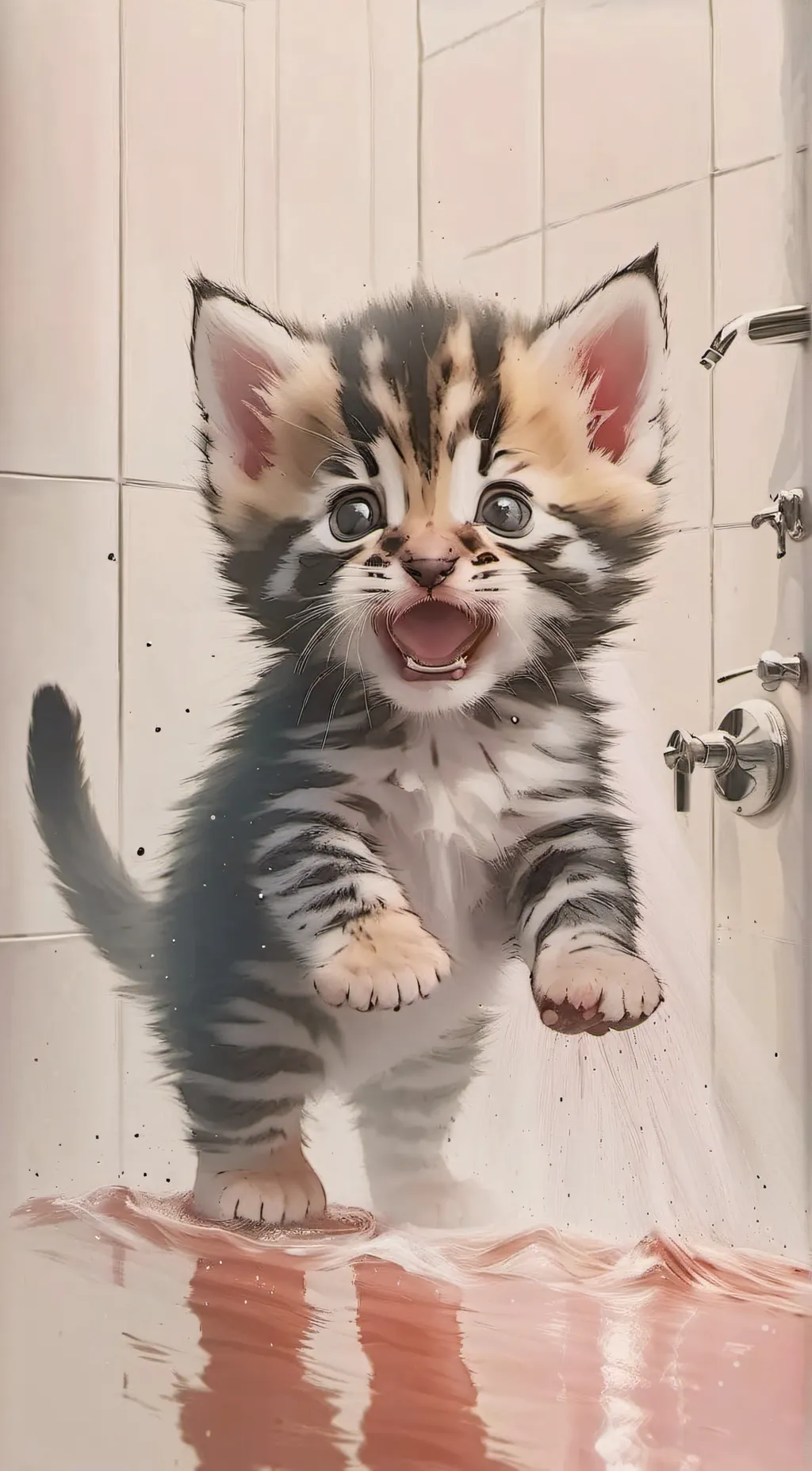 Talkie AI - Chat with kitty in shower