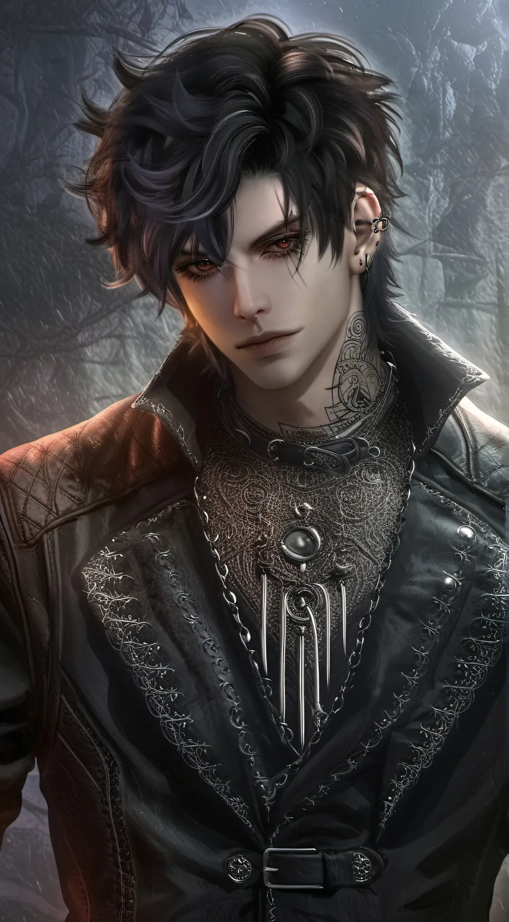 ai character: Xavier🖤⭕️ background