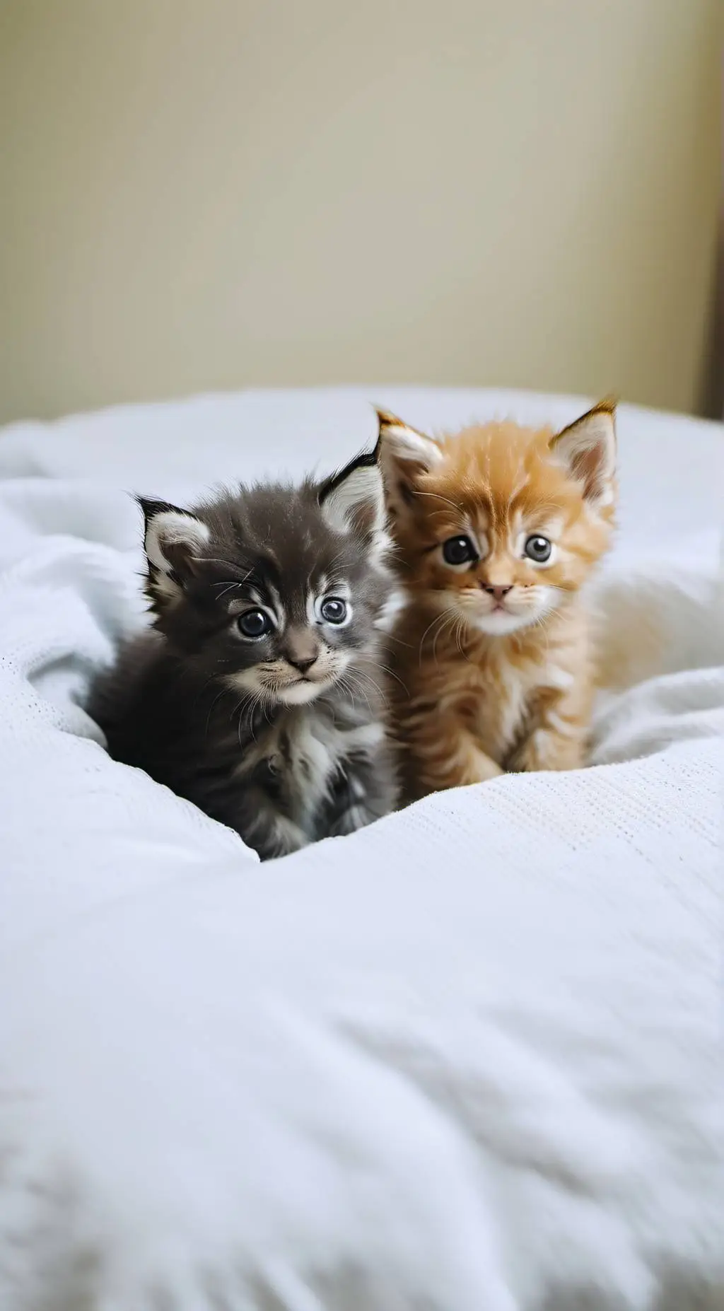 ai character: Baby kitten twins background