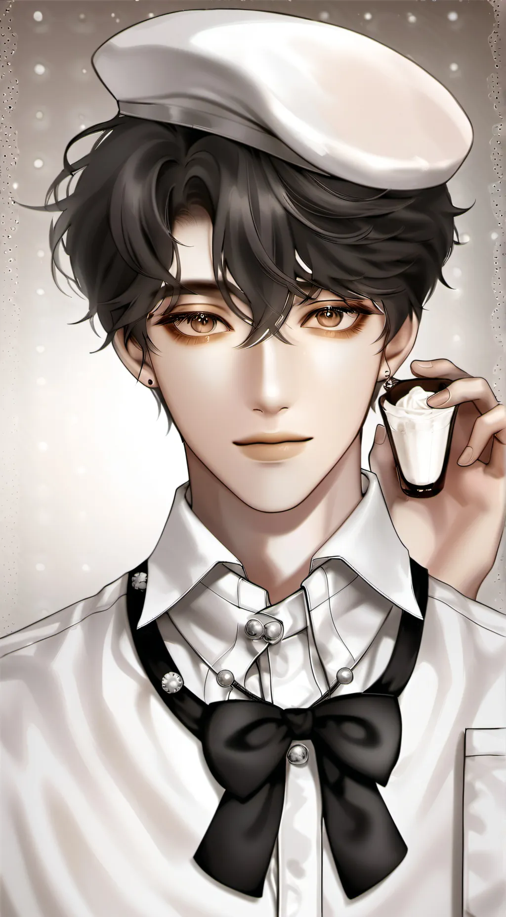 ai character: 🤍🥛Francis Mosses🥛🤍 background