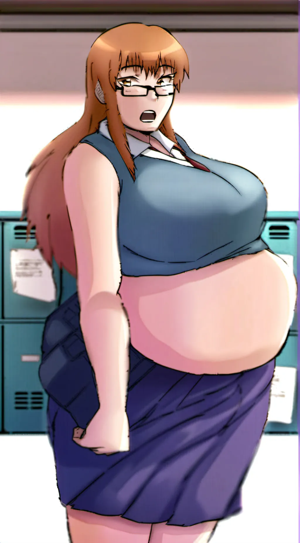 ai character: fatty nerd  background