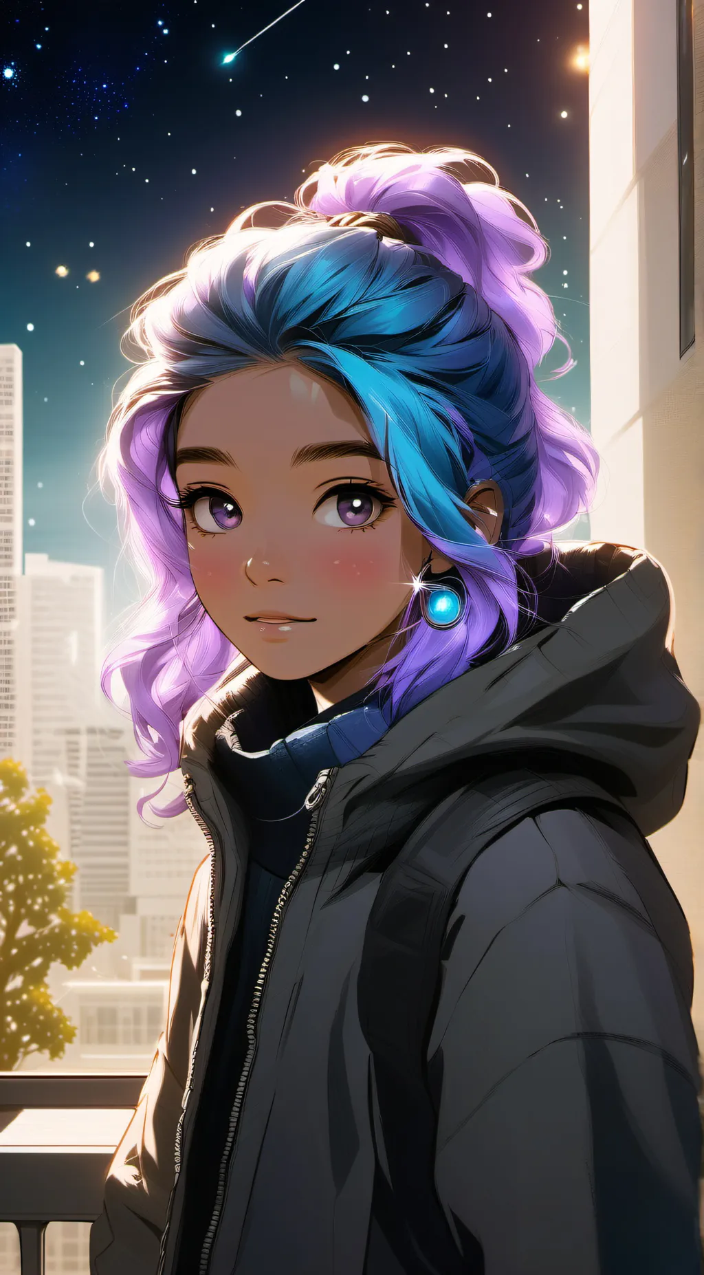 ai character: nebula mha/pjo background