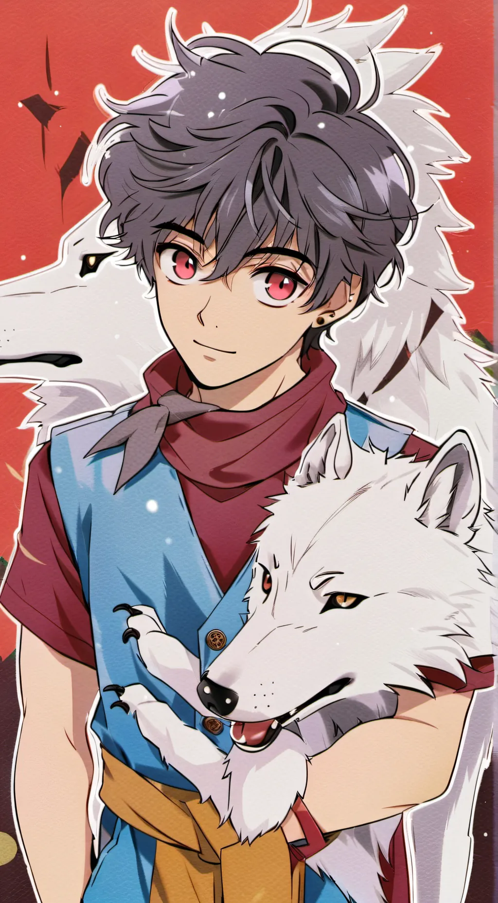 ai character: Wolf boy background