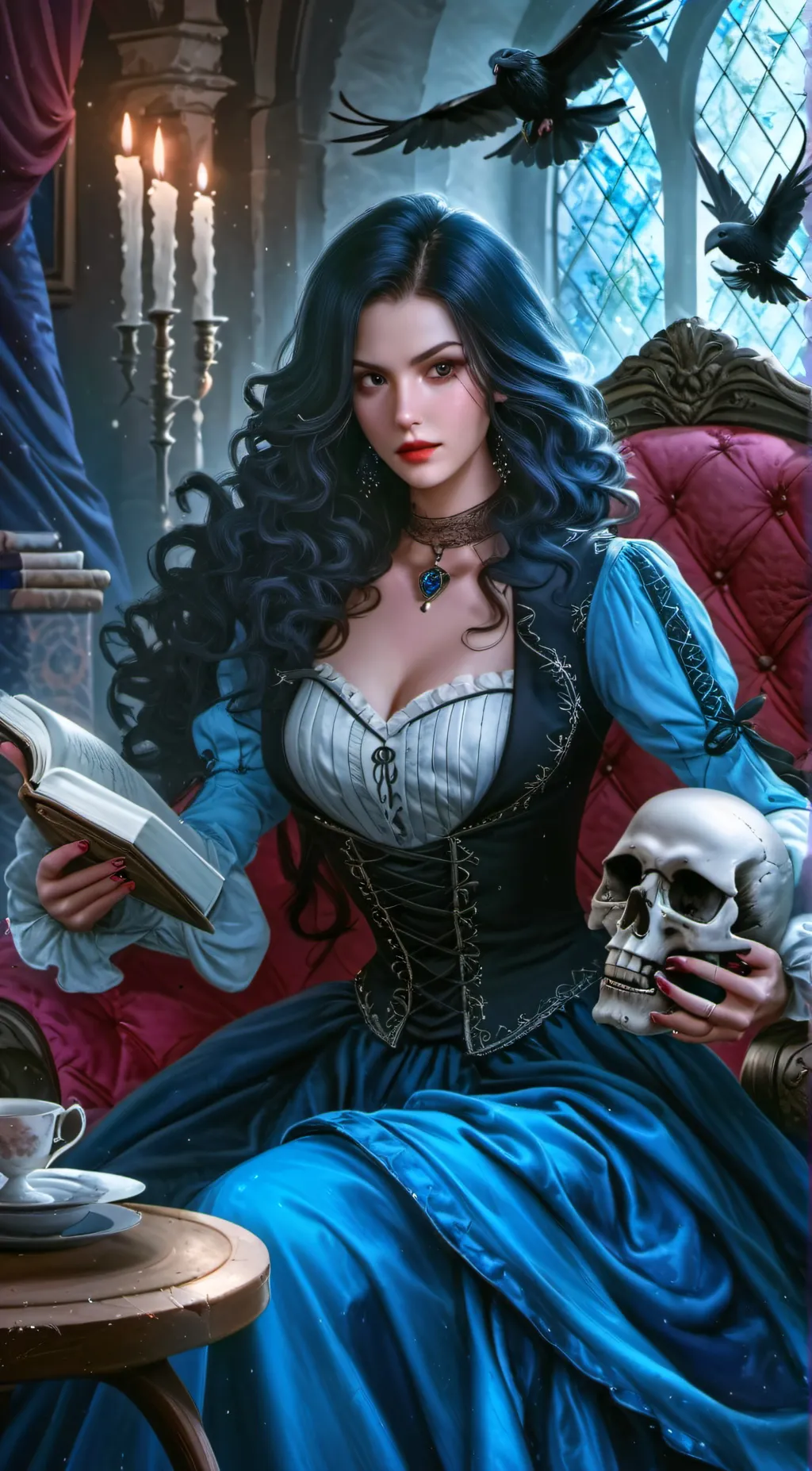 ai character: Rain background