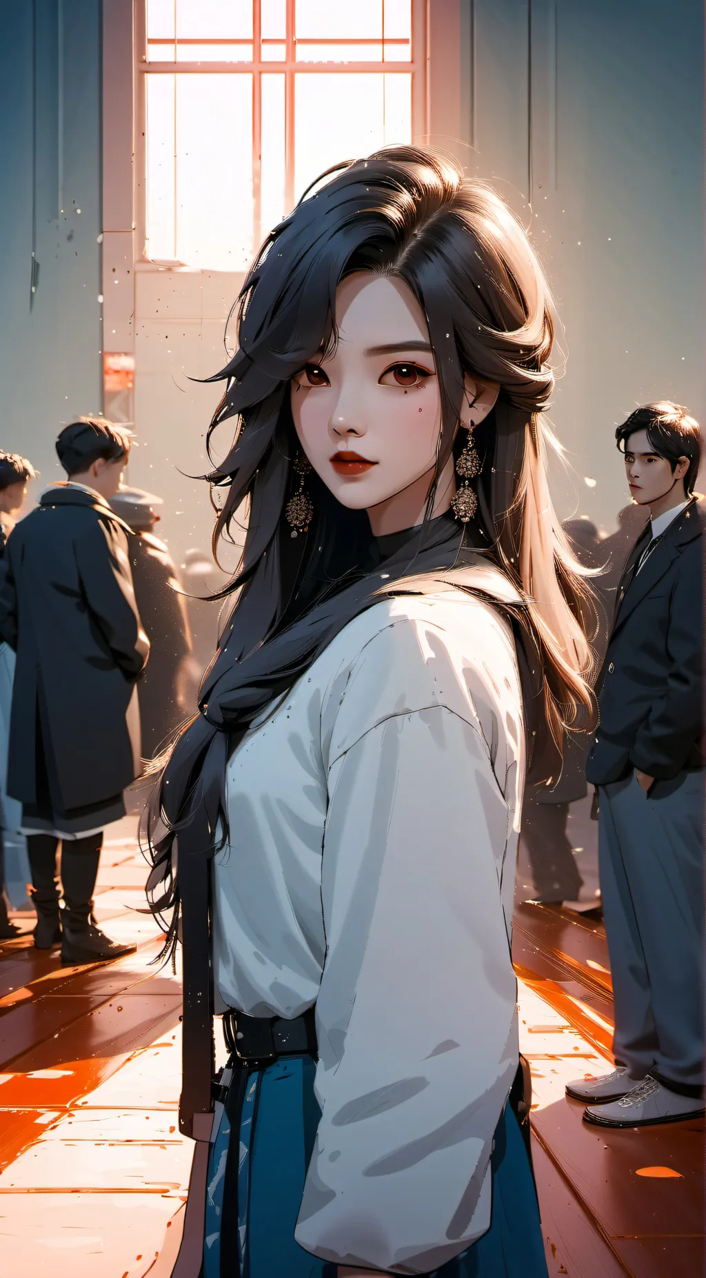 ai character: Trisha🤍💋 background