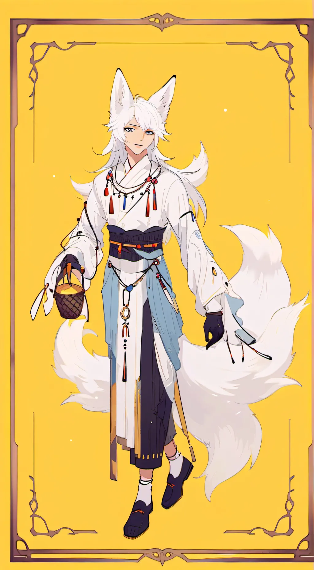 ai character: Fox lady background