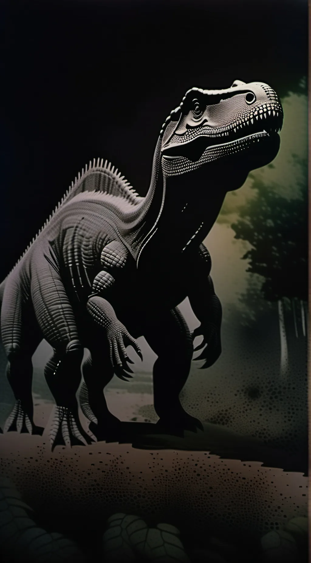 ai character: Creepy dino background