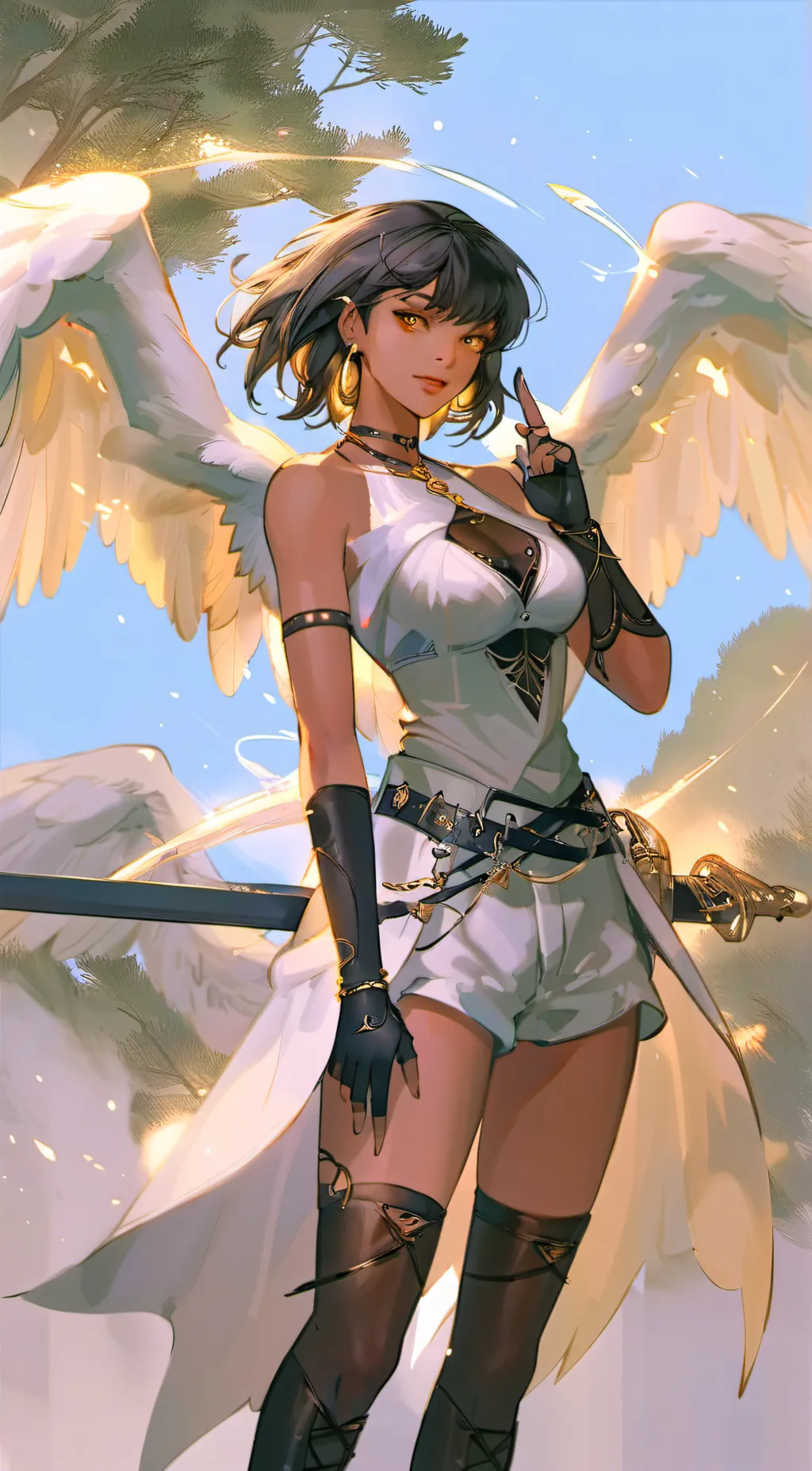 ai character: Archangel Gabriel  background